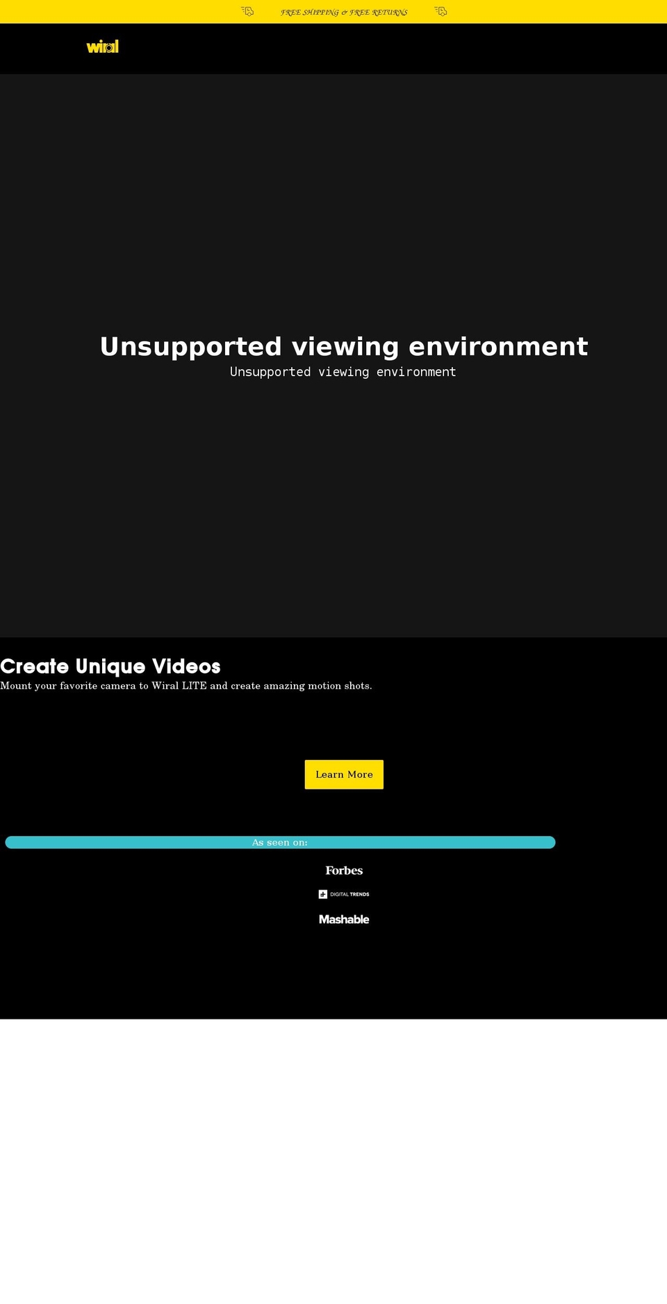 wiralcam.com shopify website screenshot
