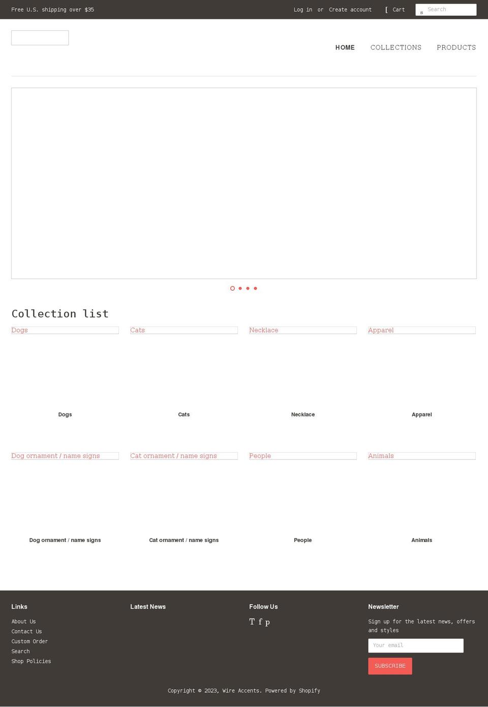 wireaccents.com shopify website screenshot