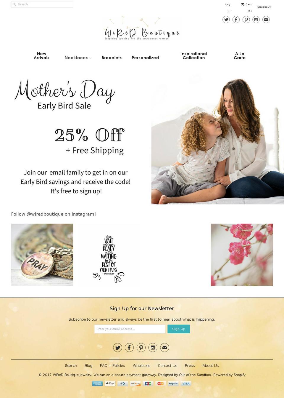 wiredboutique.com shopify website screenshot