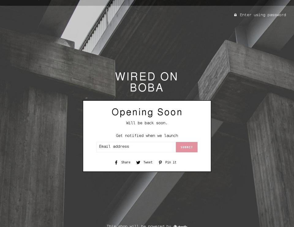 Wonify Shopify theme site example wiredonboba.com