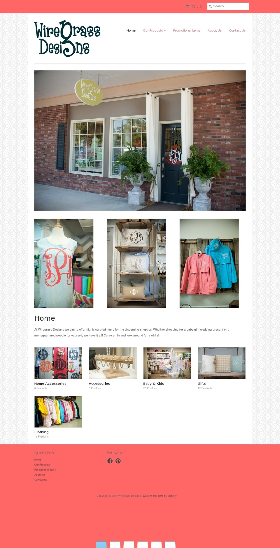 wiregrassdesigns.com shopify website screenshot