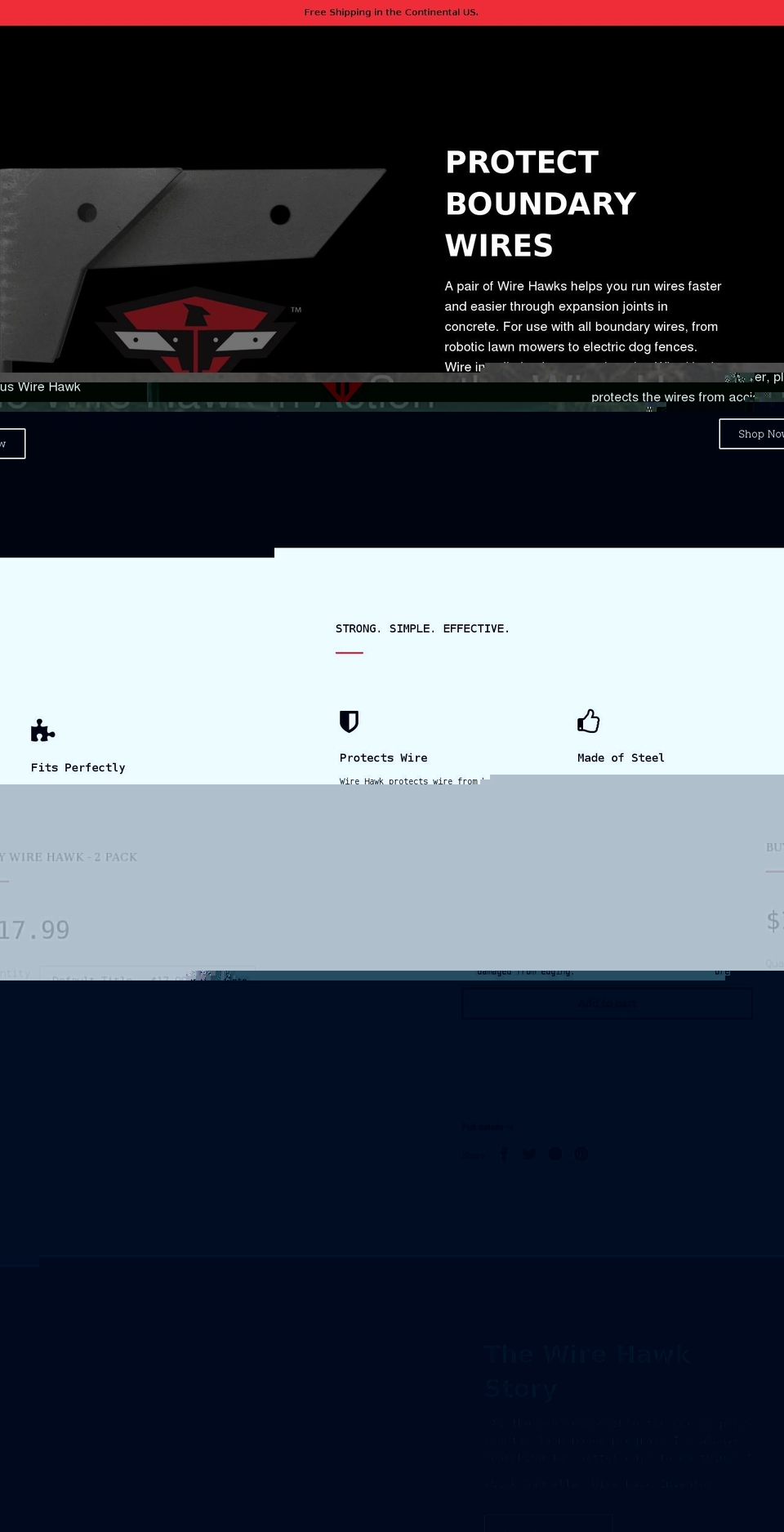 wirehawk.com shopify website screenshot