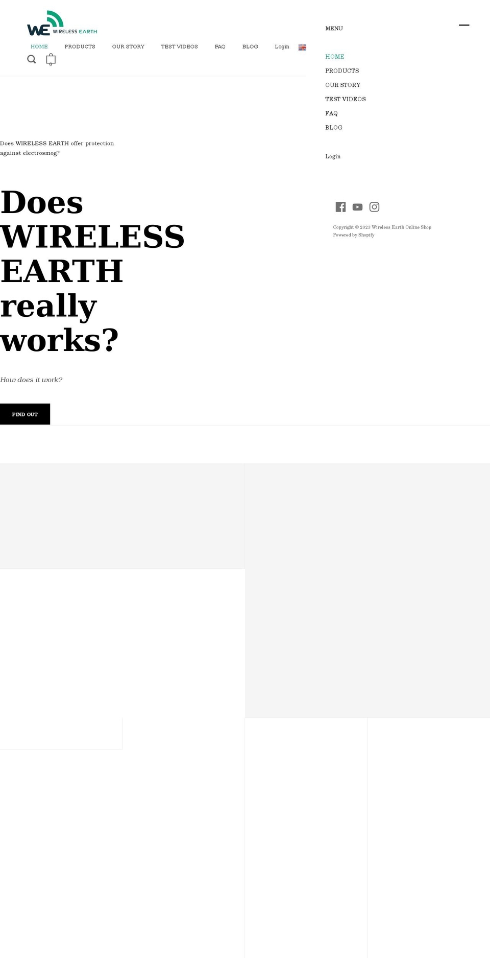 wireless-earth.com shopify website screenshot