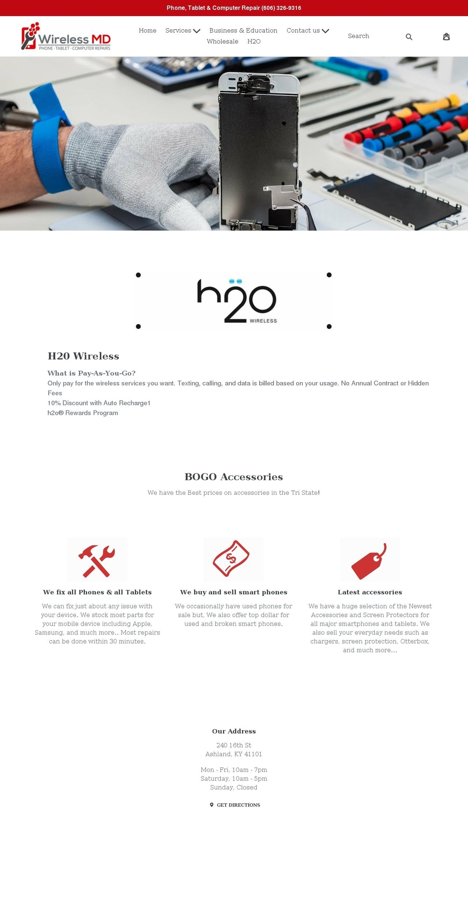 wirelessmdllc.com shopify website screenshot