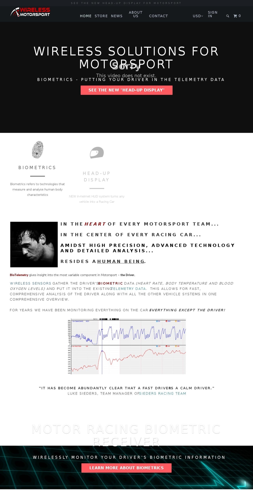 wirelessmotorsport.com shopify website screenshot