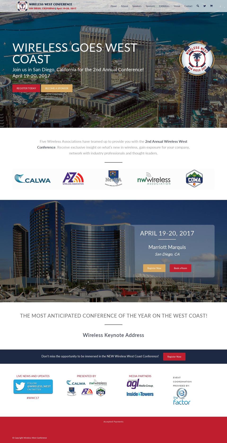 wirelesswestconference.com shopify website screenshot