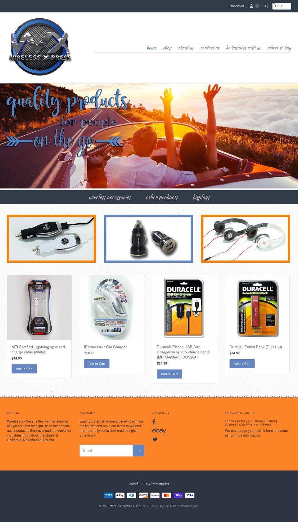 wirelessx-press.com shopify website screenshot