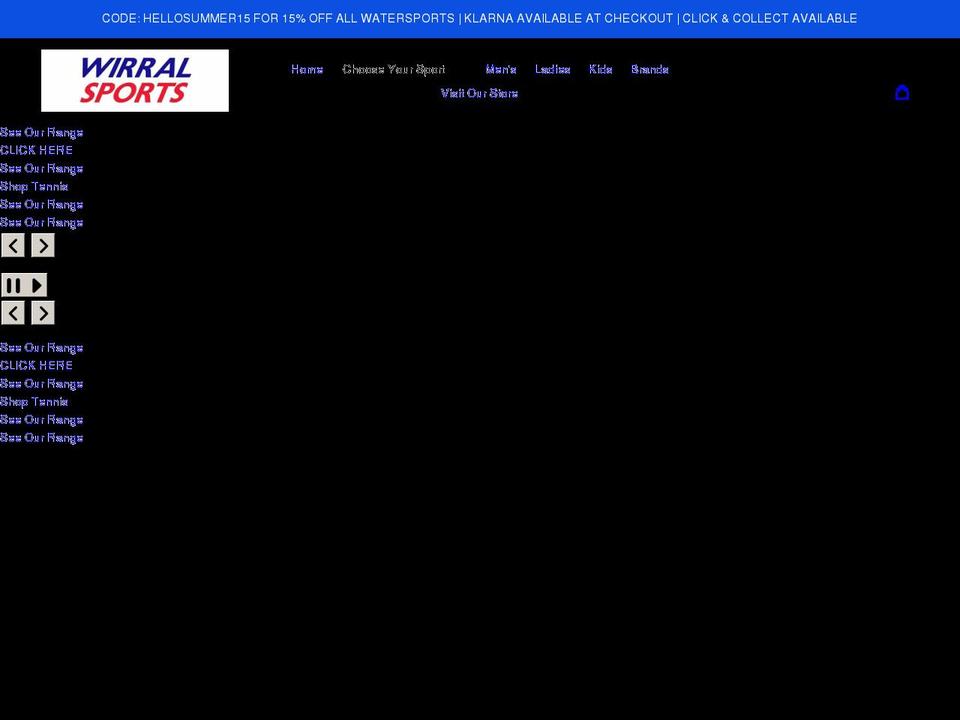 wirralsports.co.uk shopify website screenshot