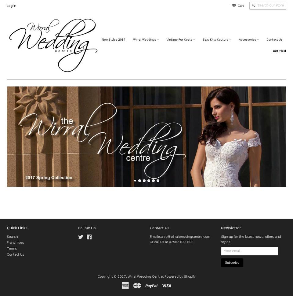 wirralweddingcentre.com shopify website screenshot