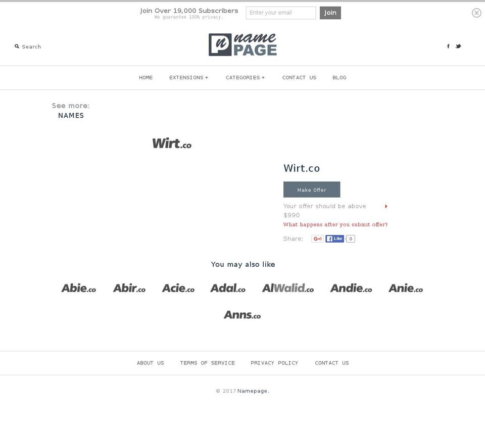 wirt.co shopify website screenshot