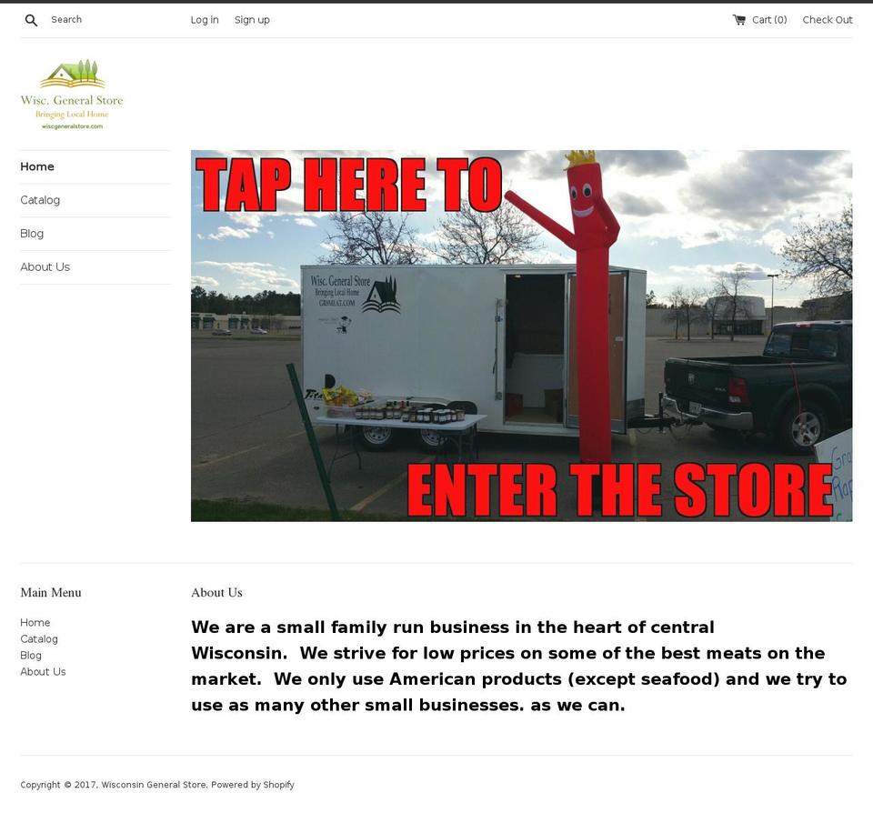 wiscgeneralstore.com shopify website screenshot