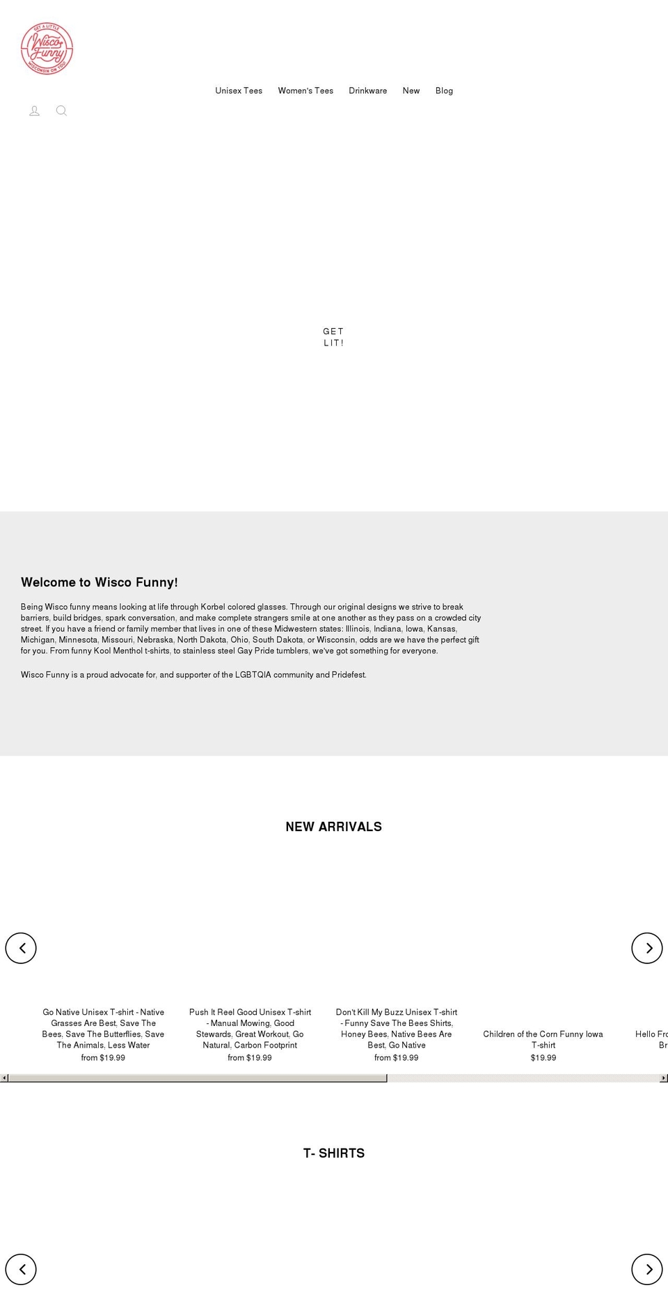 wiscofunny.com shopify website screenshot