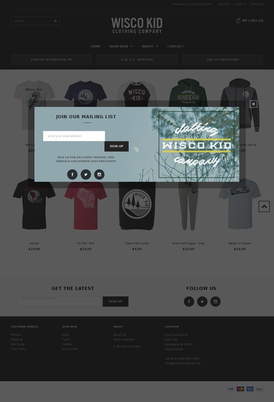 gentleman-theme-package Shopify theme site example wiscokidclothing.com