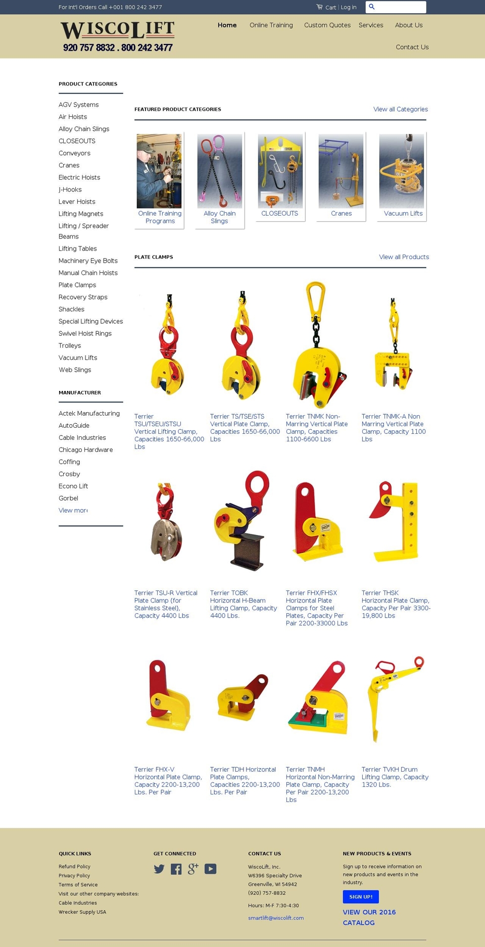 wiscolift.com shopify website screenshot