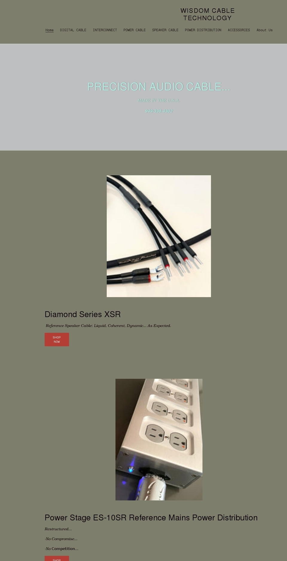 wisdomcabletechnology.com shopify website screenshot