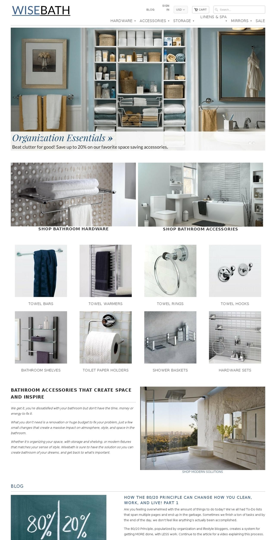 wisebath.com shopify website screenshot