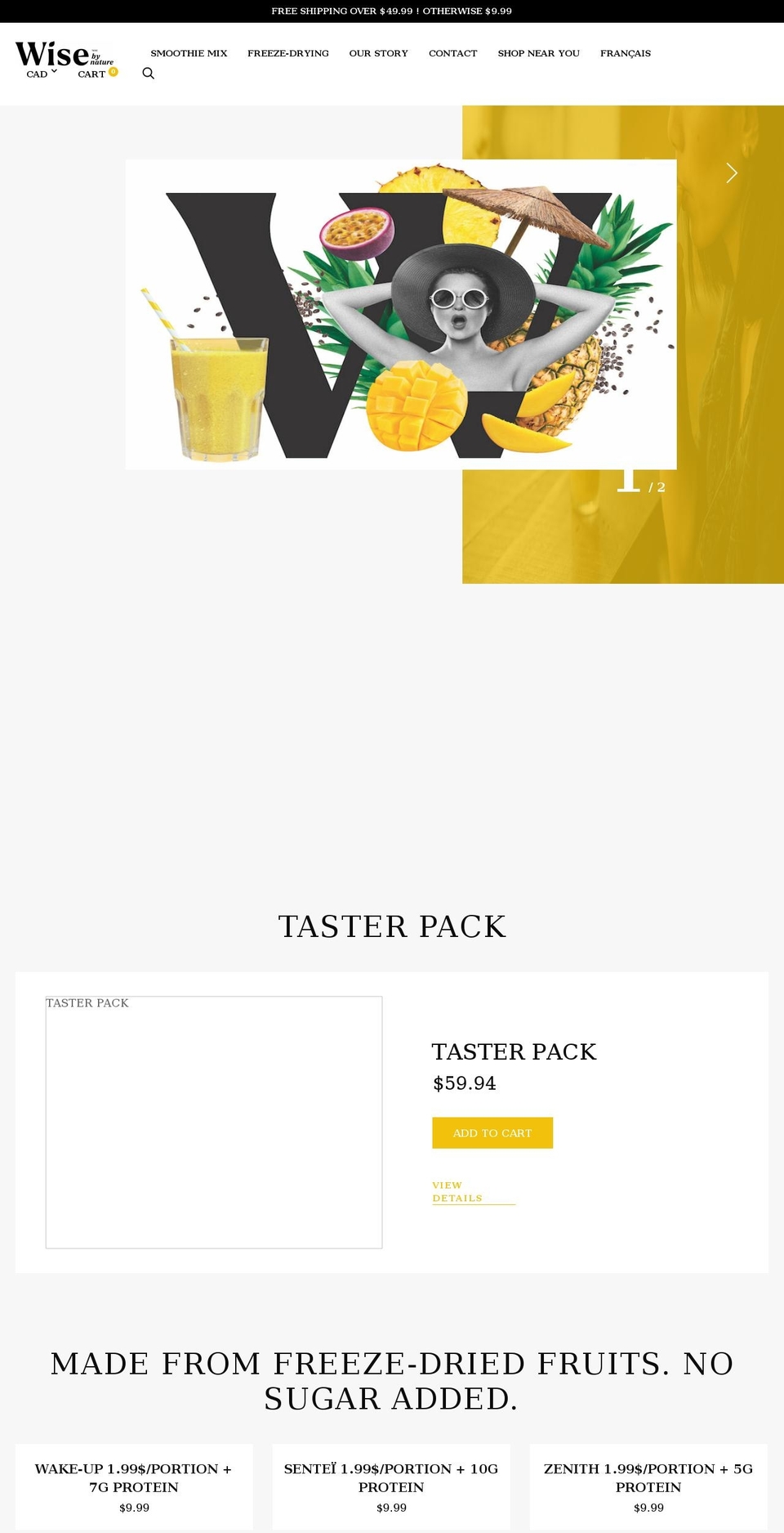 wisebynature.com shopify website screenshot