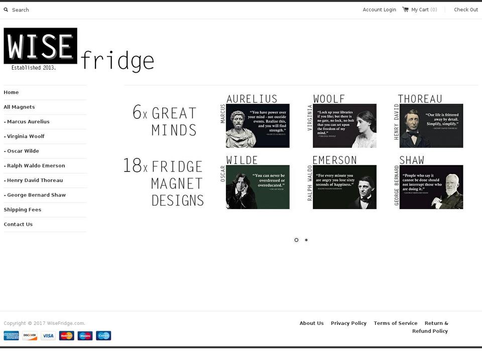 wisefridge.com shopify website screenshot