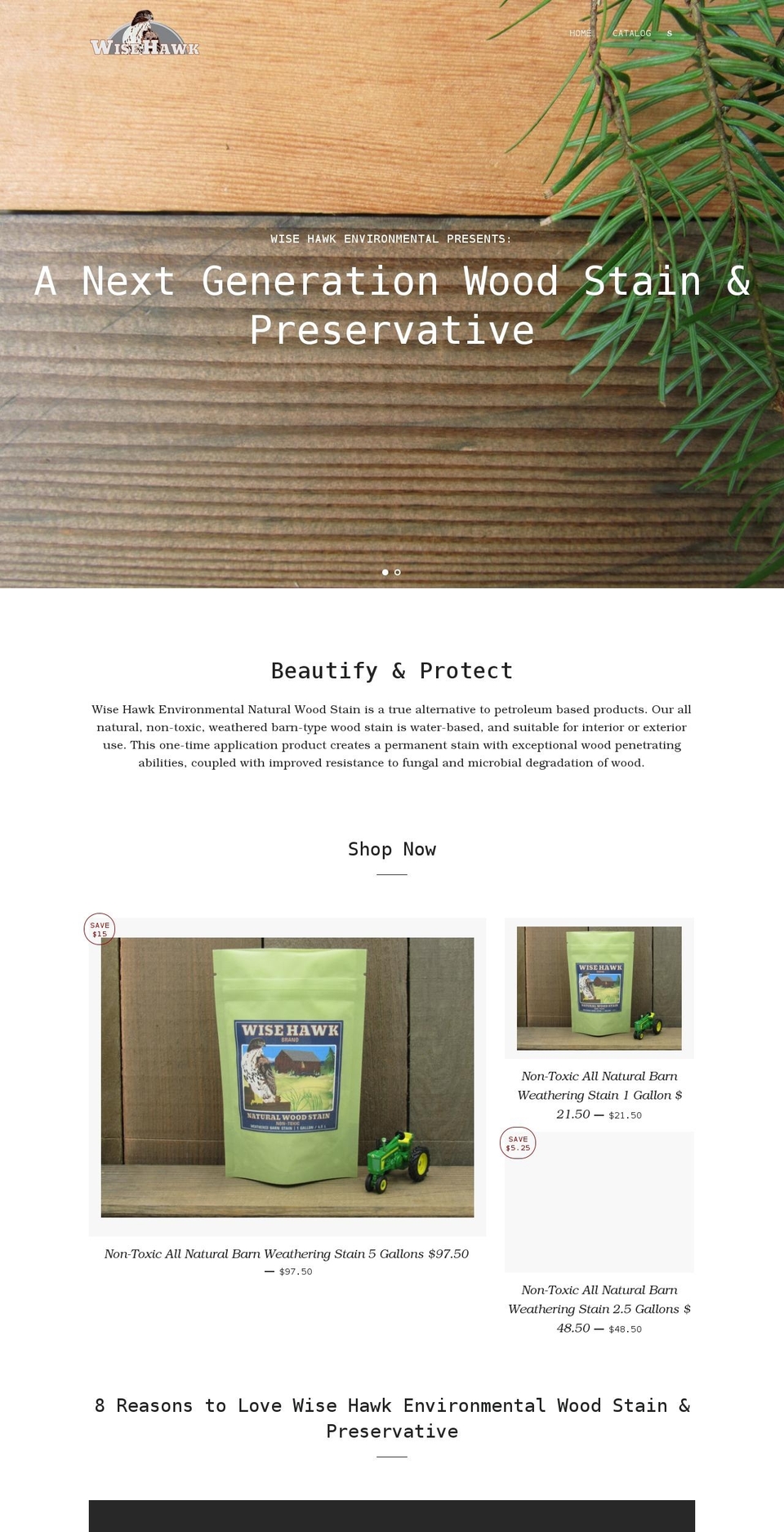 wisehawkenvironmental.com shopify website screenshot