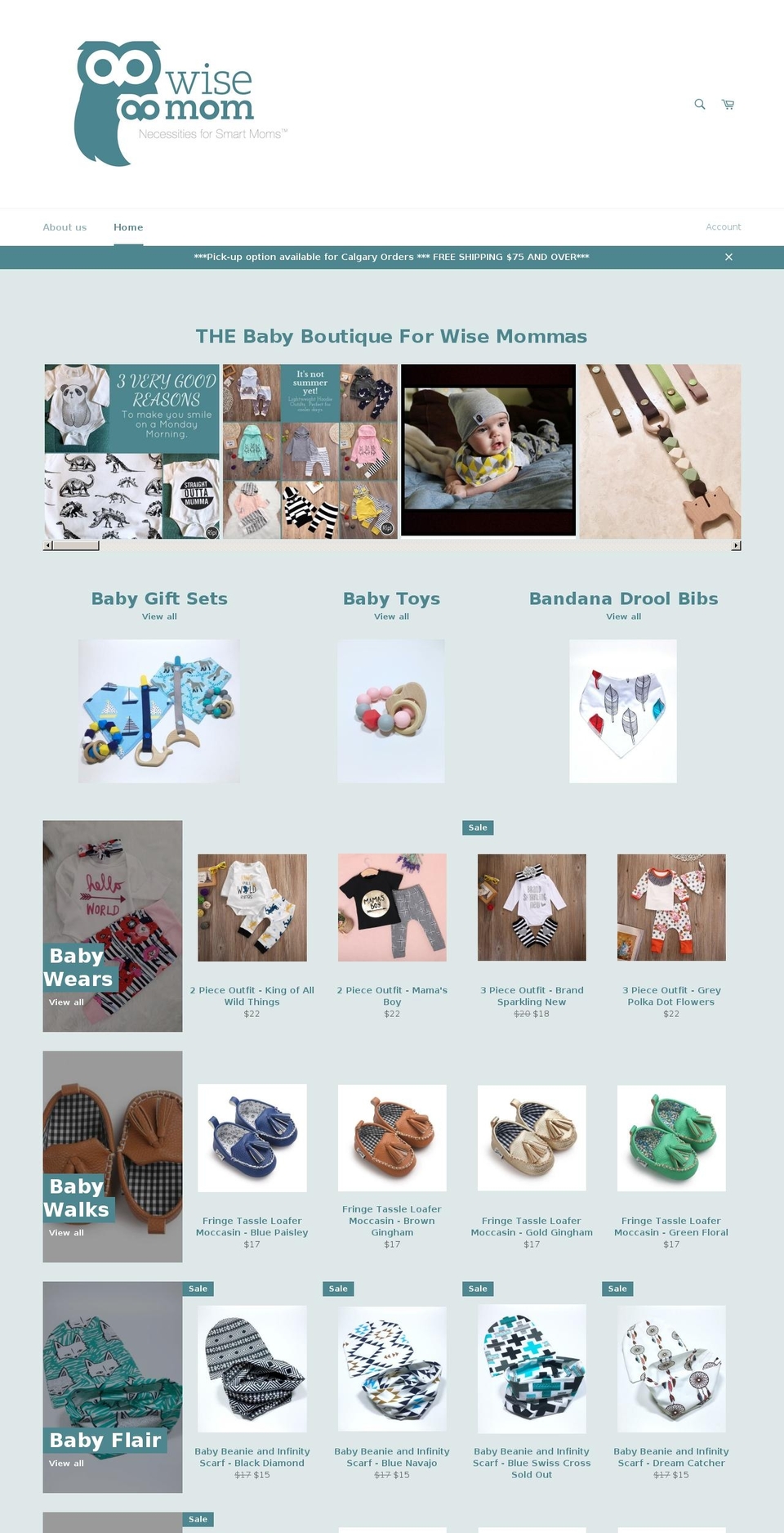 wisemom.ca shopify website screenshot