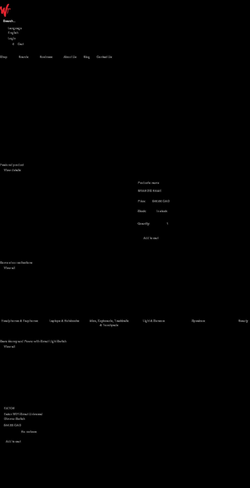 wisetech.ca shopify website screenshot