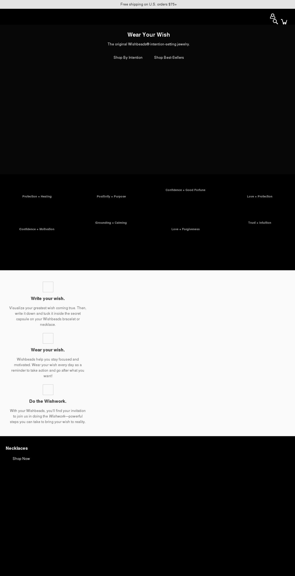 wishbeads.com shopify website screenshot