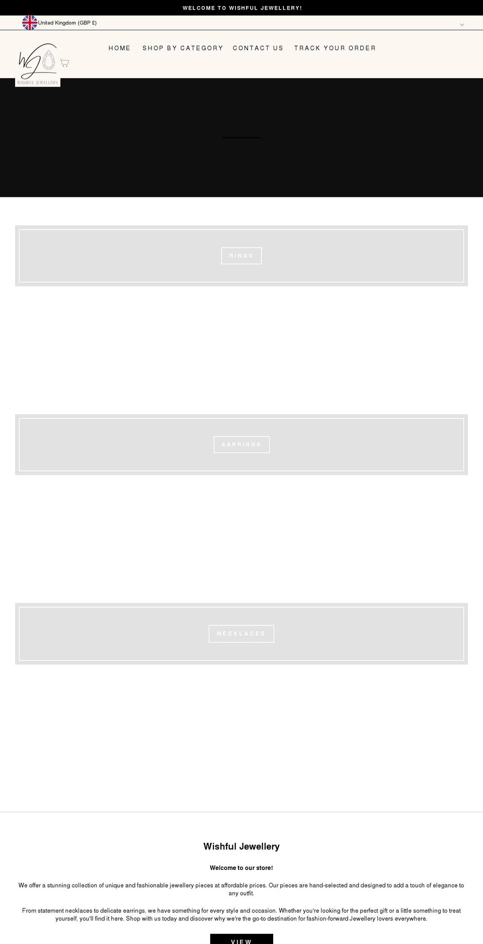 wishfuljewellery.com shopify website screenshot