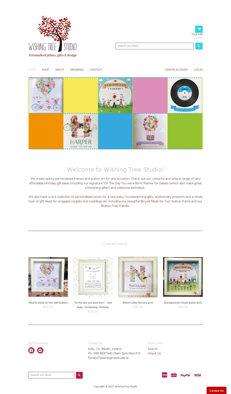 wishingtree-studio.com shopify website screenshot