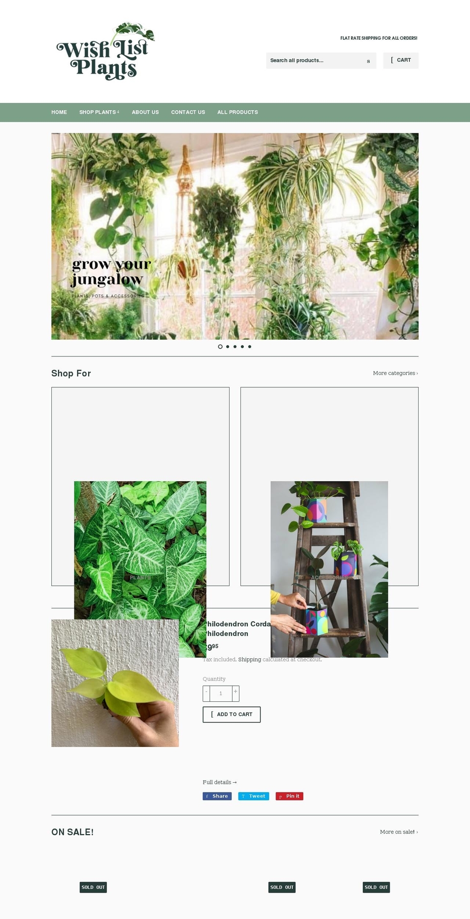 wishlistplants.com shopify website screenshot