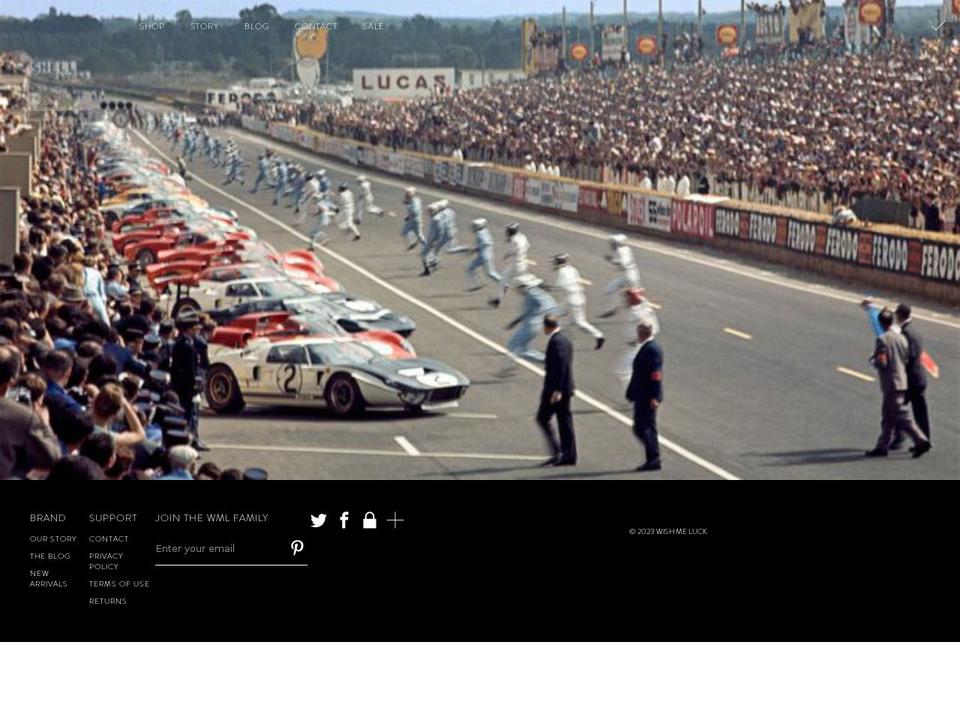 wishmeluckbrand.com shopify website screenshot