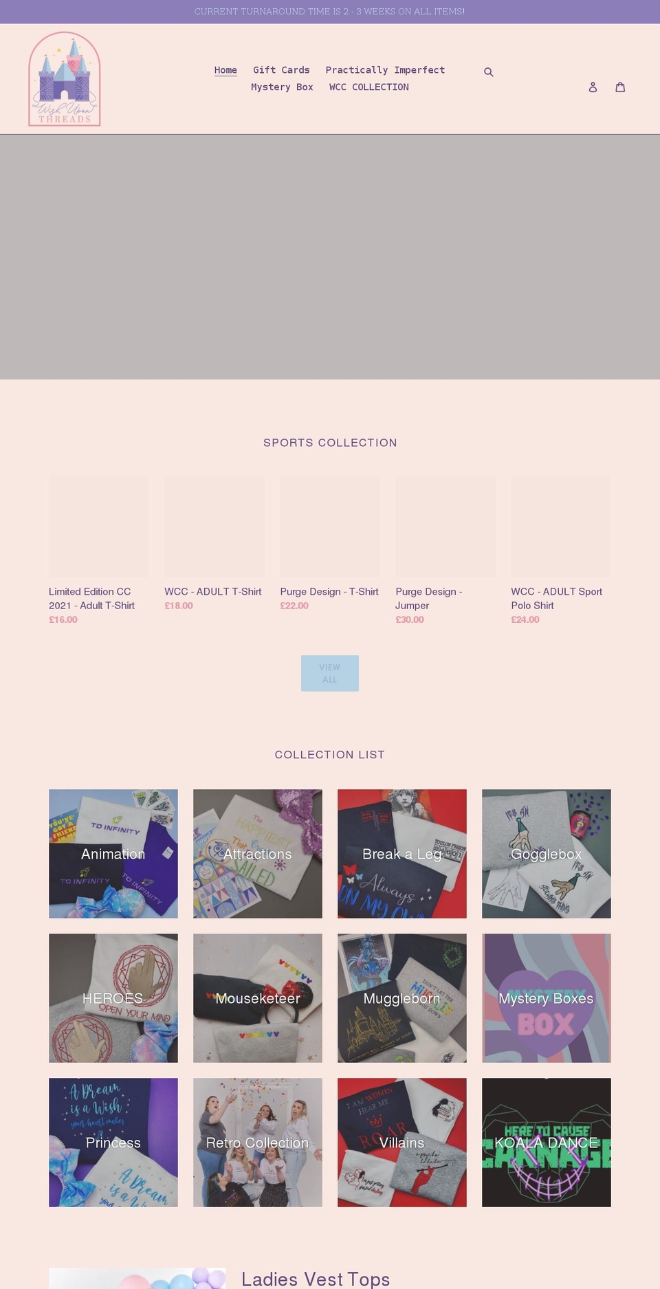 wishuponthreads.com shopify website screenshot