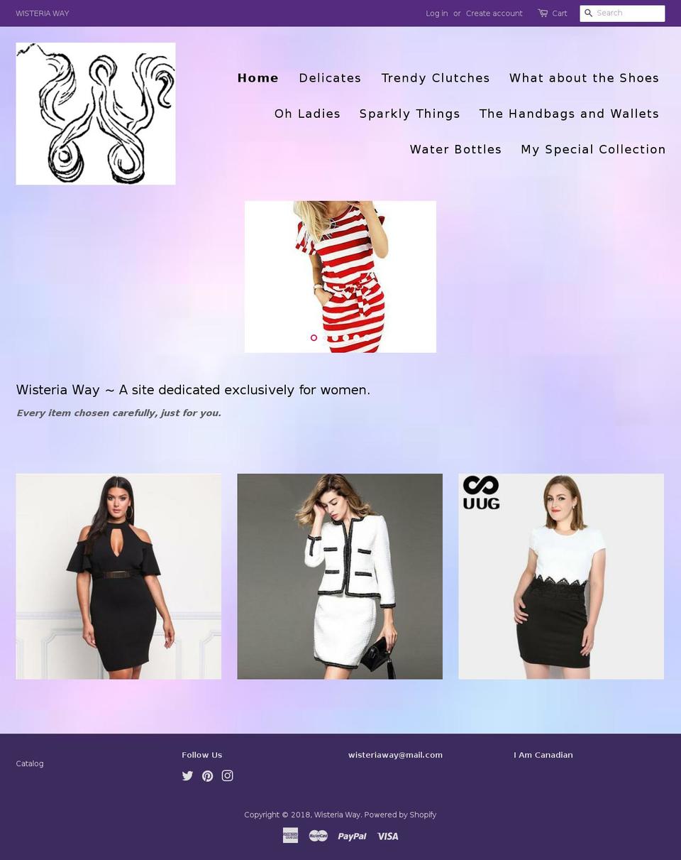 wisteriaway.net shopify website screenshot
