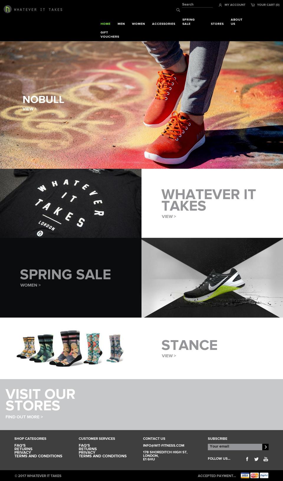 Debut Shopify theme site example wit-fitness.com