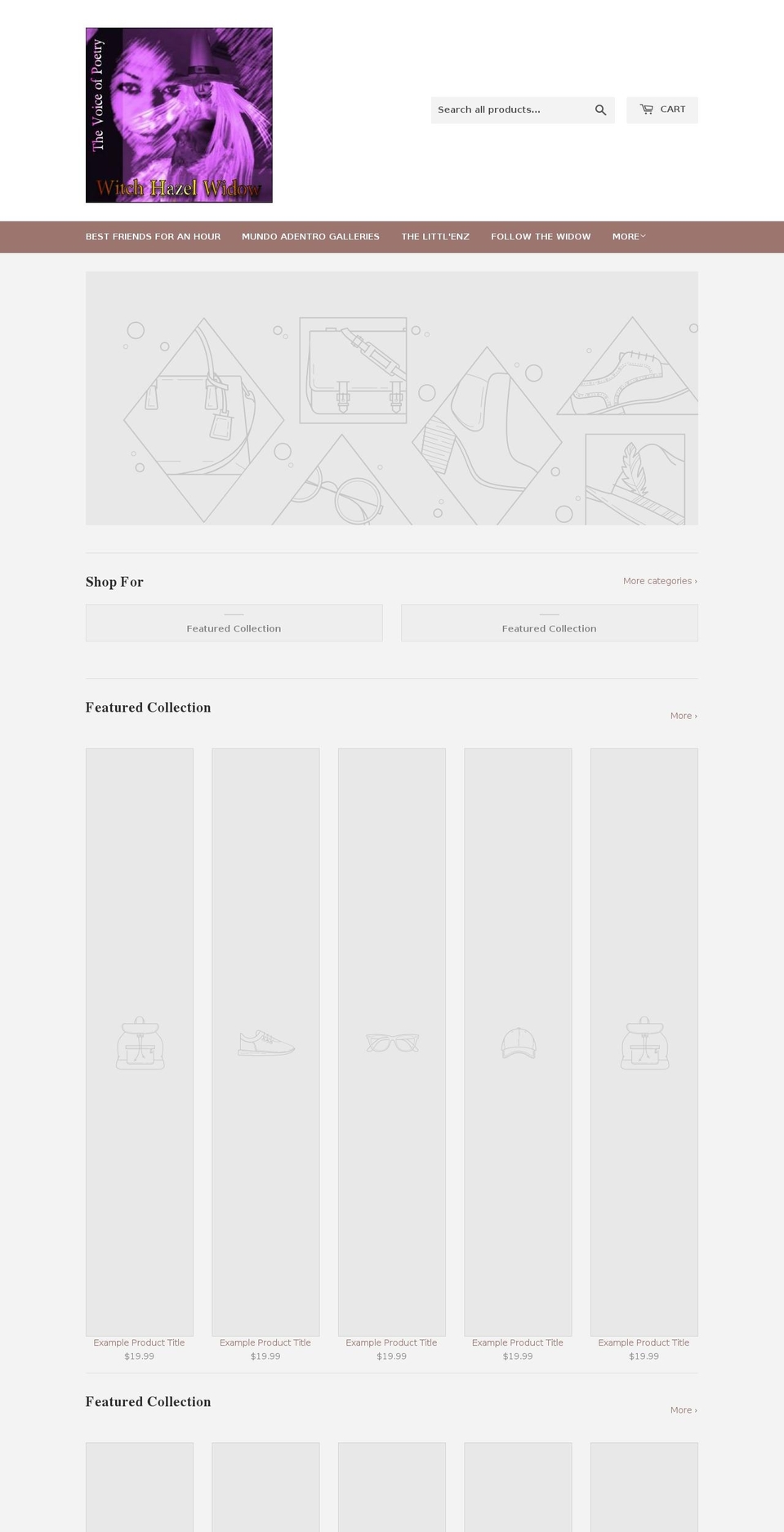 witchhazelwidow.com shopify website screenshot