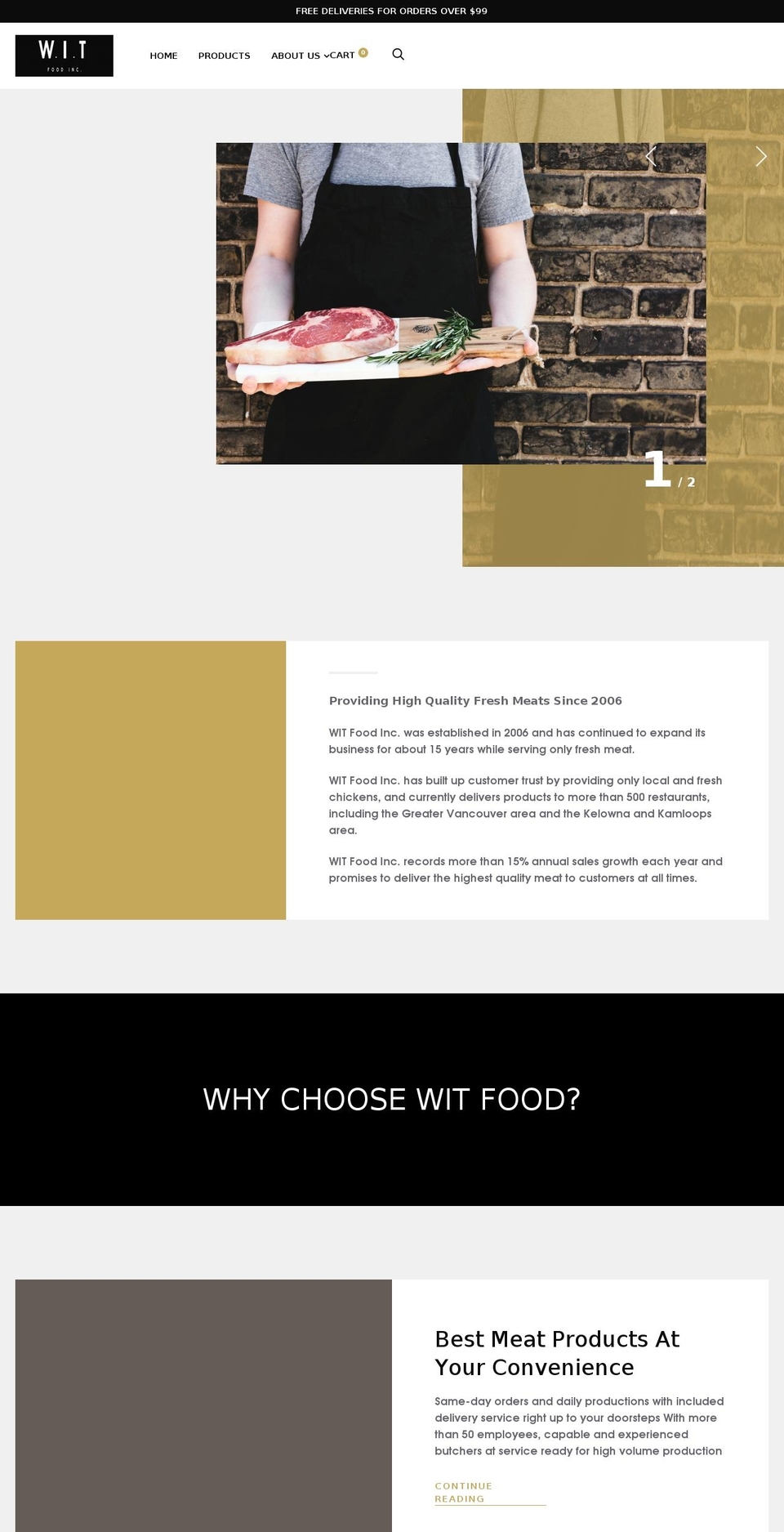 witfoodinc.com shopify website screenshot