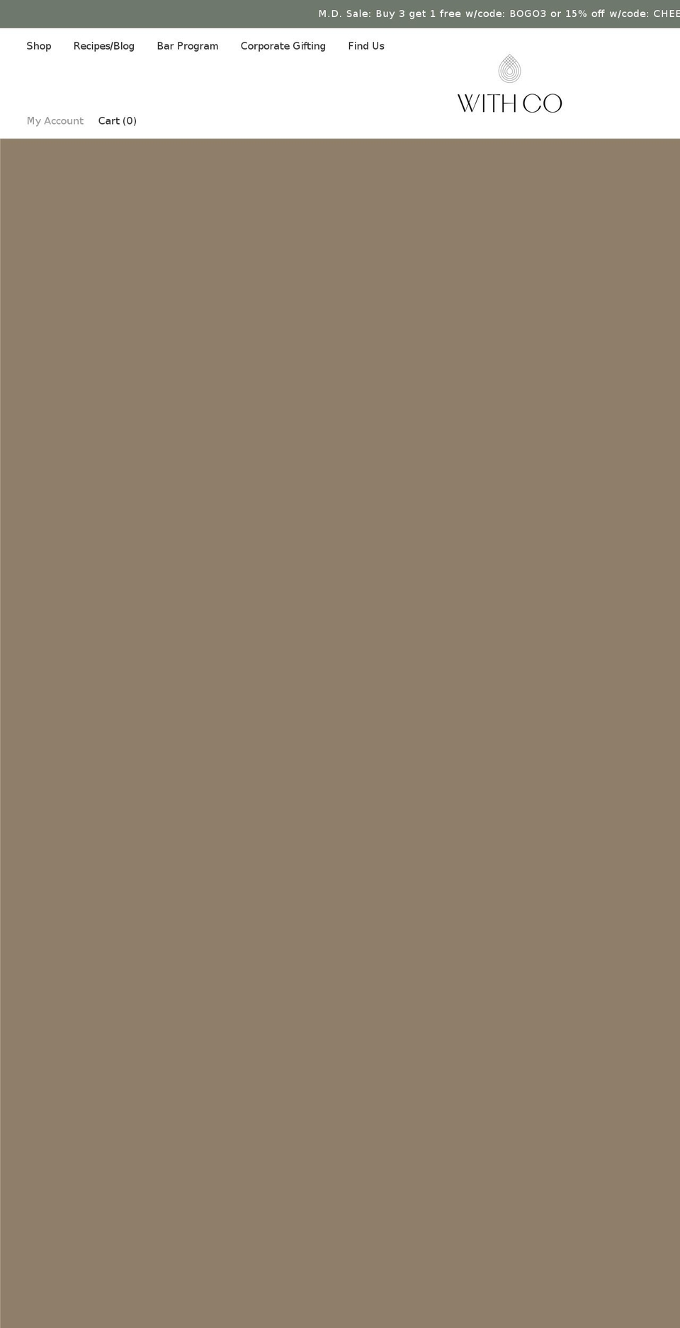withcococktails.com shopify website screenshot
