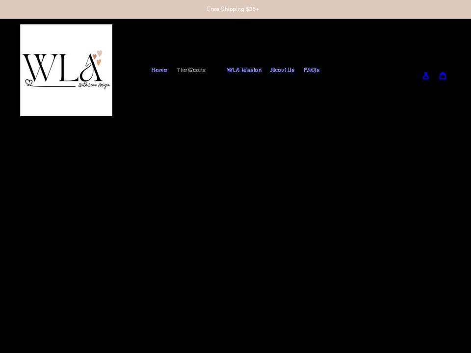 withloveamiga.com shopify website screenshot