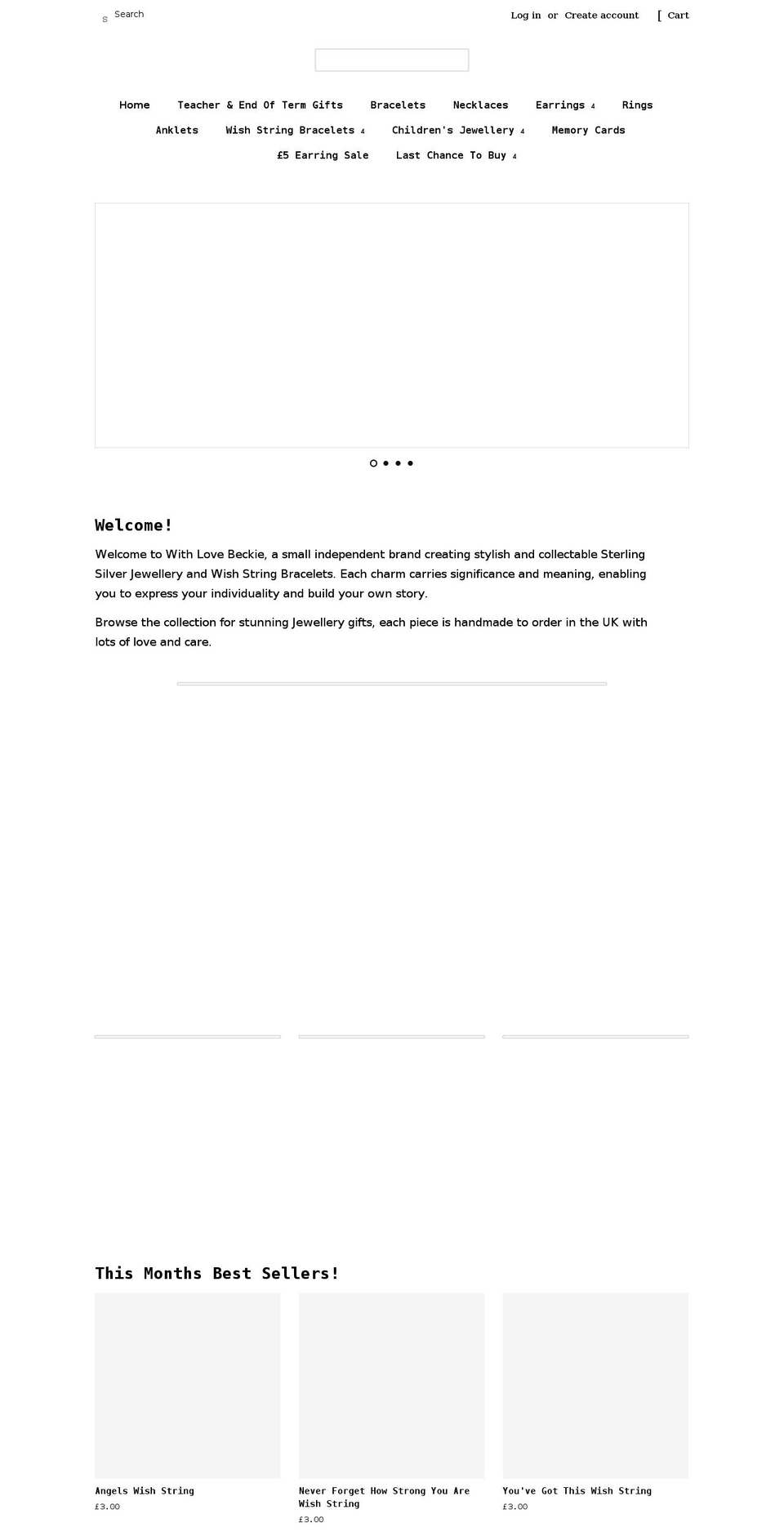 withlovebeckie.com shopify website screenshot