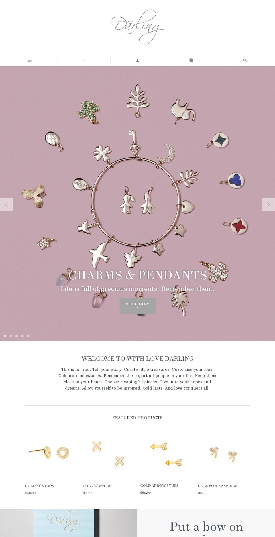 withlovedarling.com shopify website screenshot