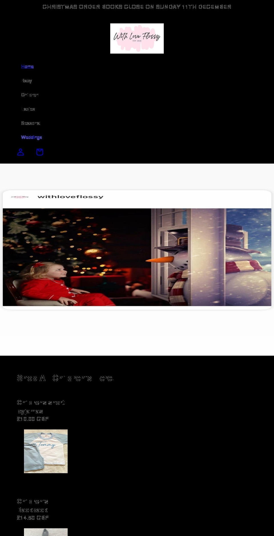 withloveflossy.com shopify website screenshot