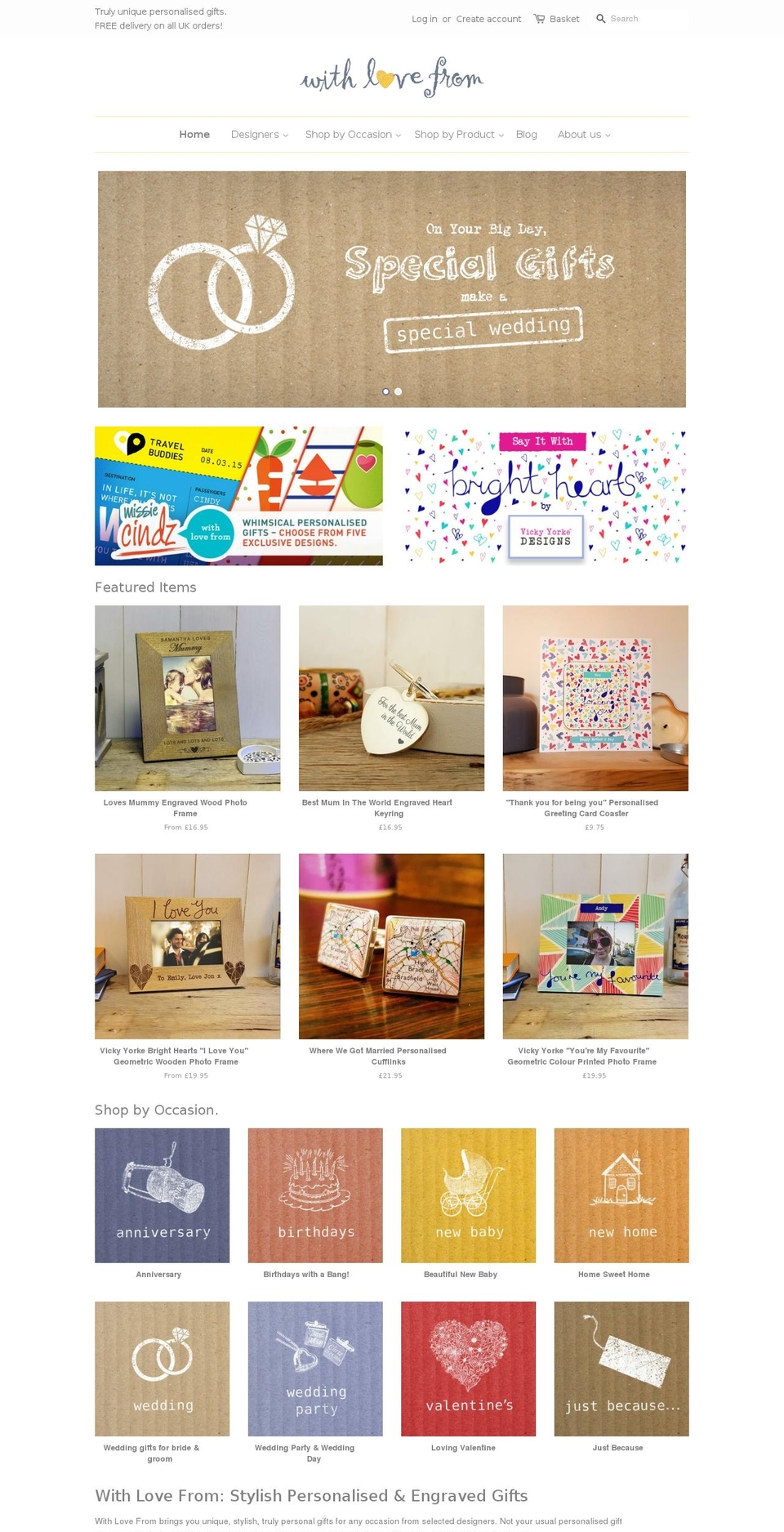 withlovefrom.com shopify website screenshot