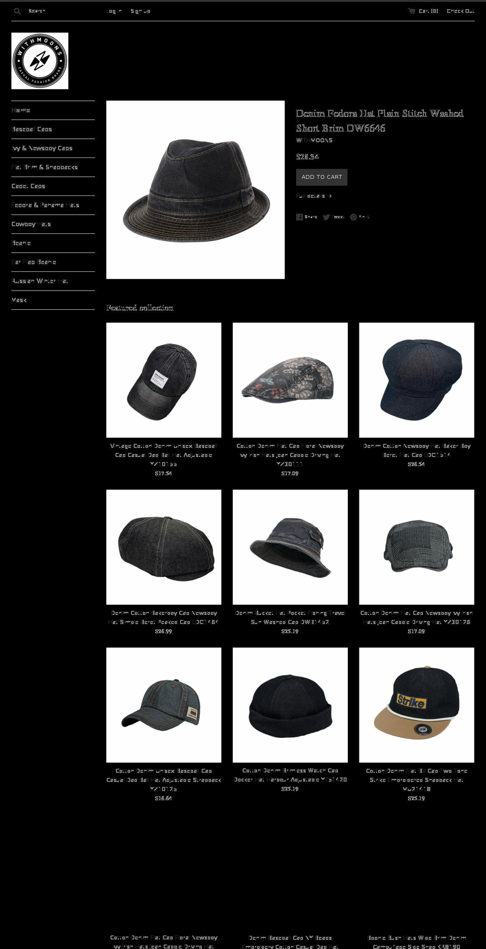 withmoons.com shopify website screenshot