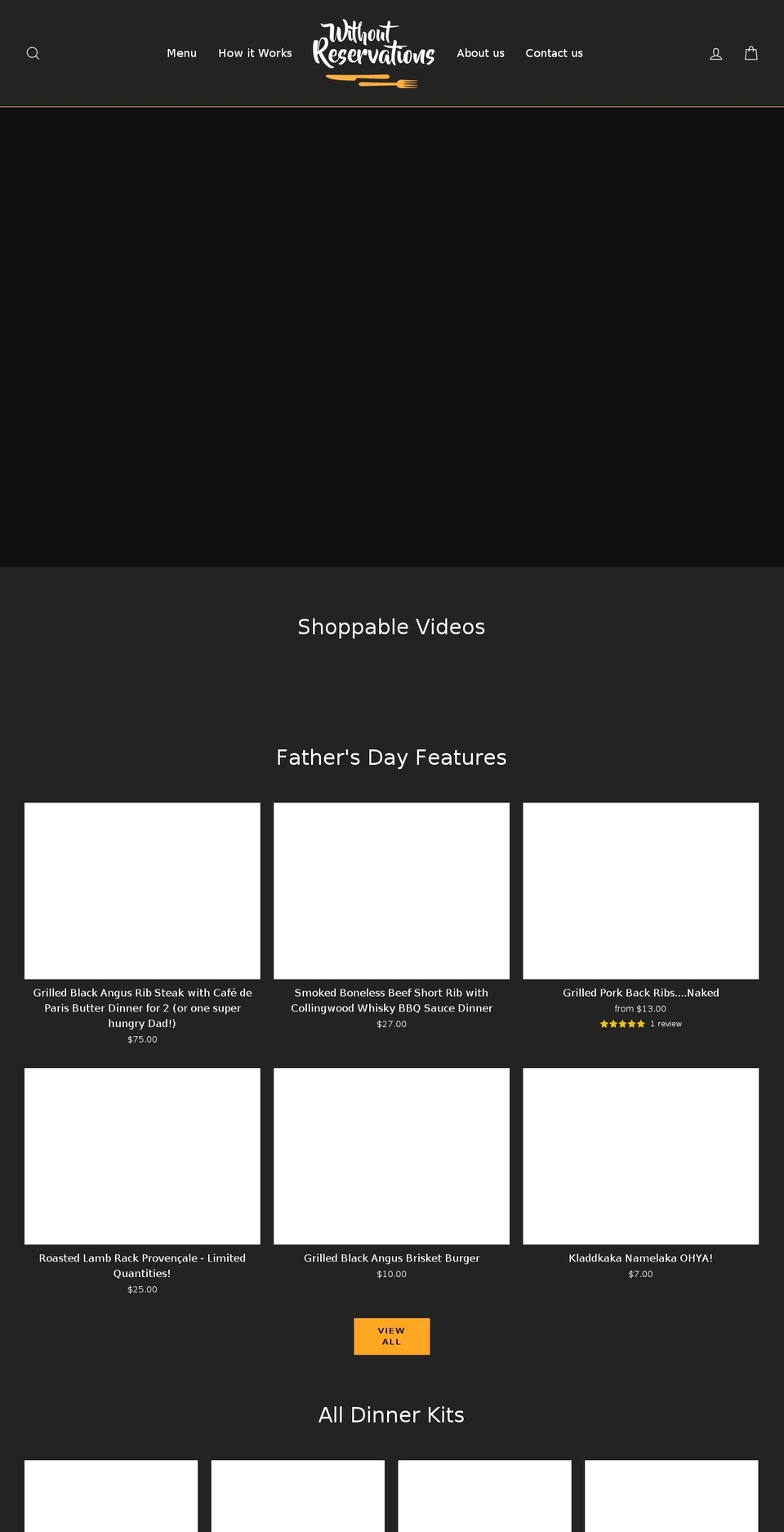 withoutreservations.ca shopify website screenshot
