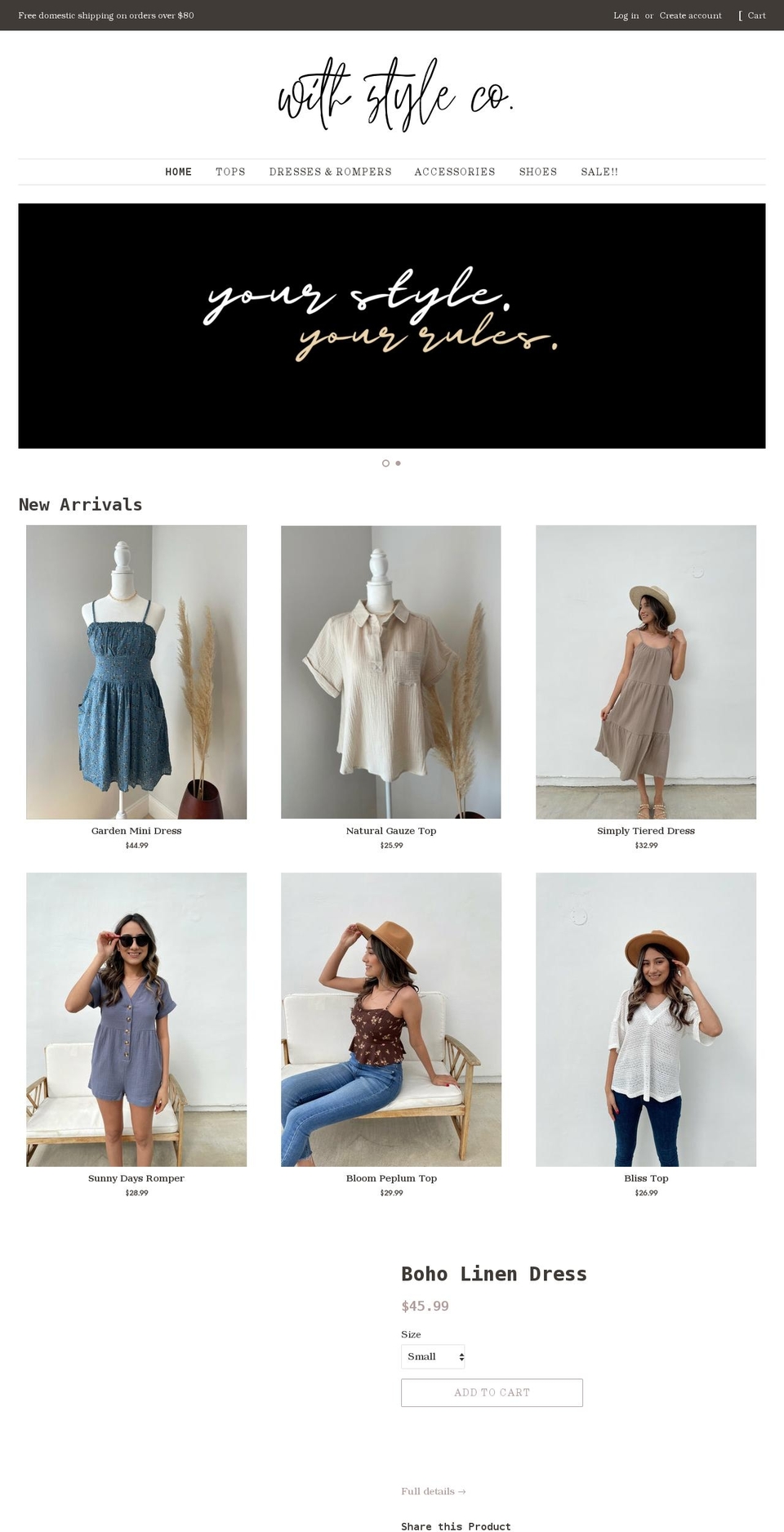 withstyleco.com shopify website screenshot