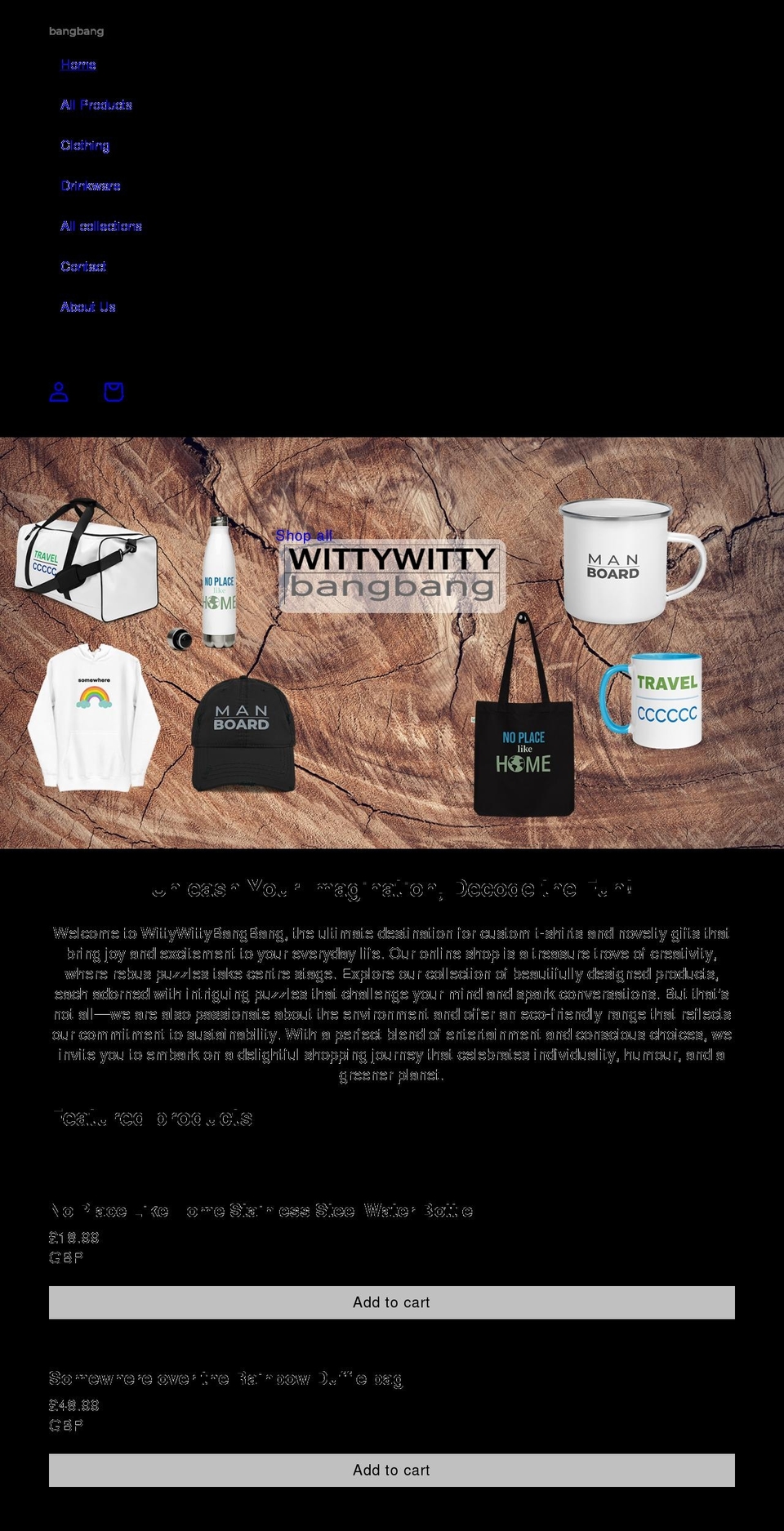 wittywittybangbang.com shopify website screenshot