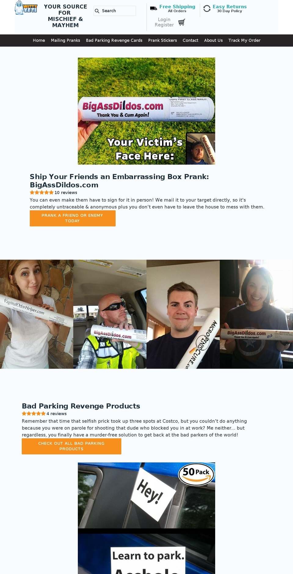 wittyyeti.com shopify website screenshot