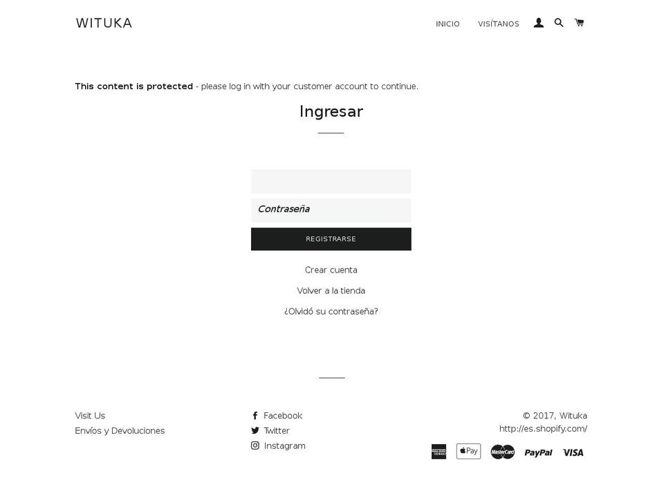 wituka.com shopify website screenshot