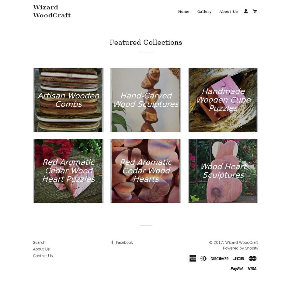 wizardwoodcraft.com shopify website screenshot