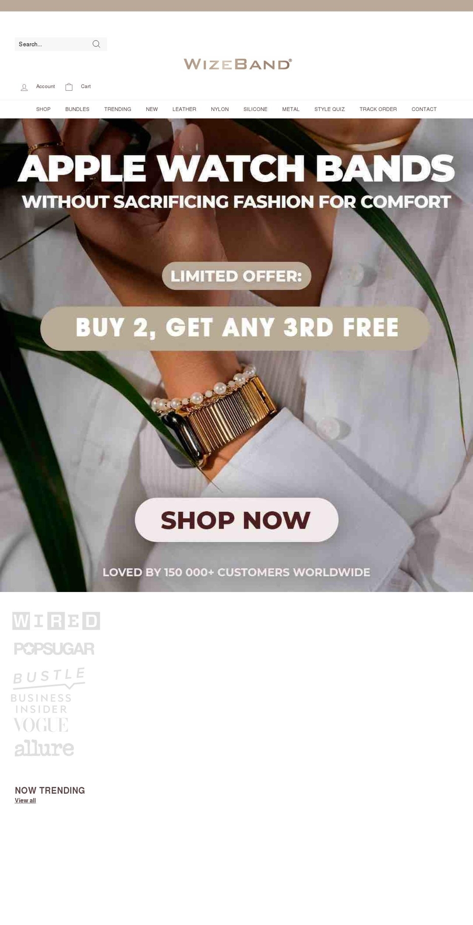 wizeband.com shopify website screenshot