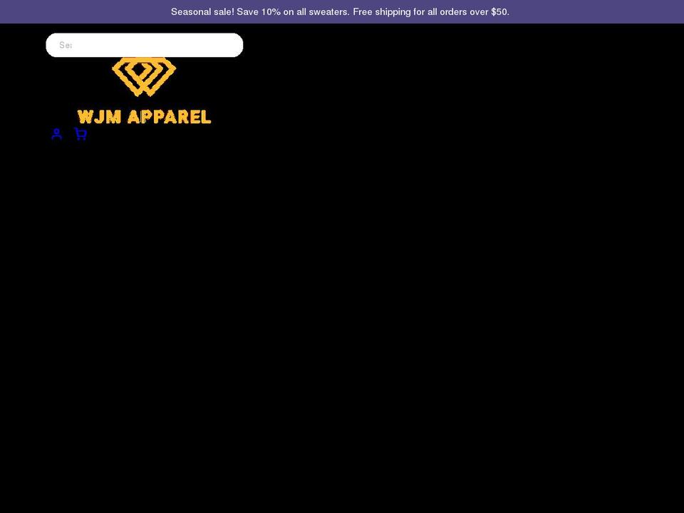 wjmapparel.com shopify website screenshot